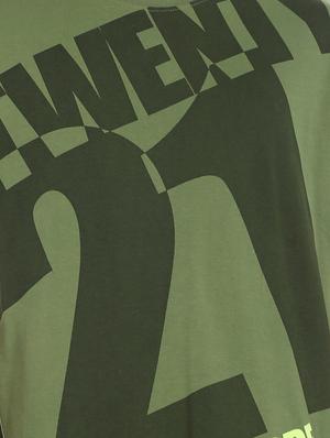 olive green printed t-shirt - 17570105 - Standard Image - 5