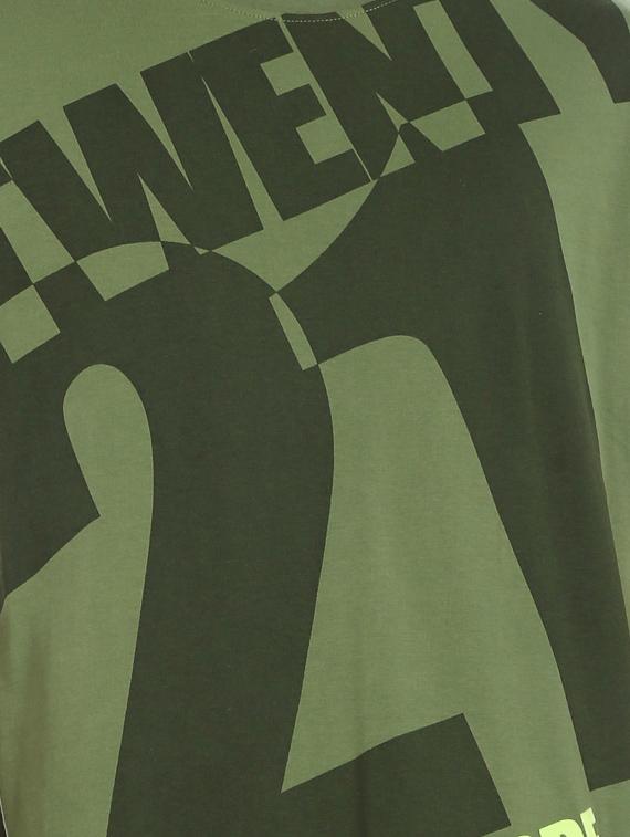olive green printed t-shirt - 17570105 - Zoom Image - 5
