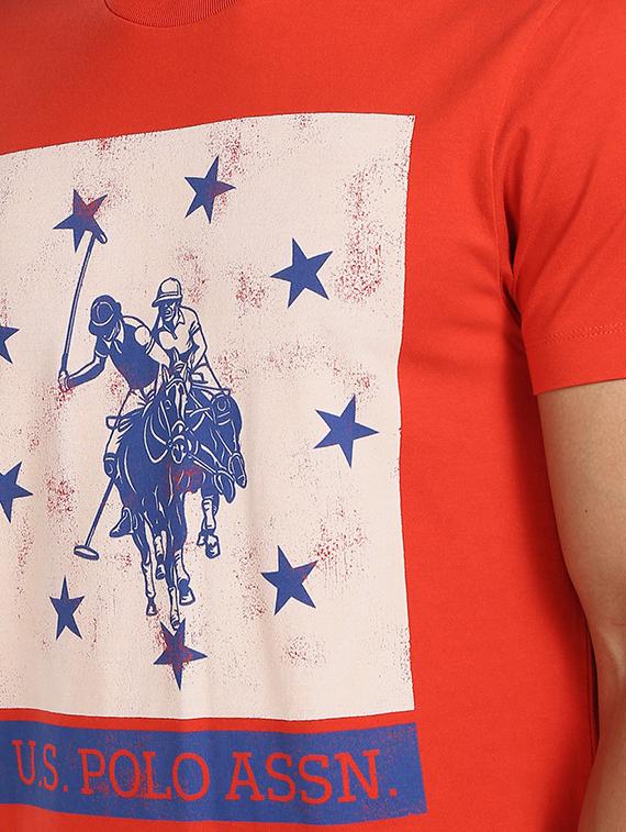 red printed t-shirt - 17570126 - Zoom Image - 5