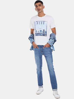 white front print t-shirt - 17570176 - Standard Image - 4