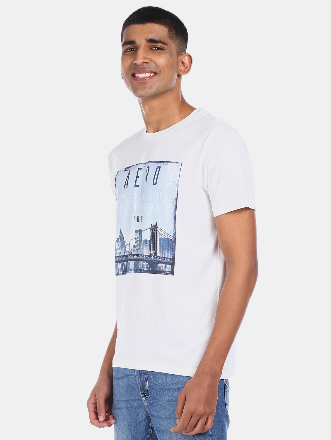 white front print t-shirt - 17570176 - Zoom Image - 2