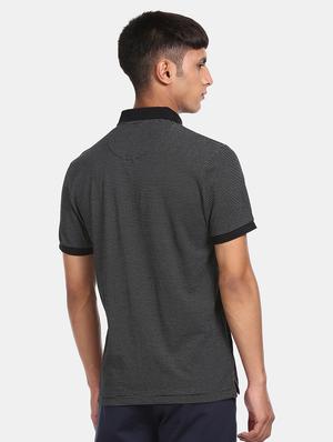 black striped polo t-shirt - 17570194 - Standard Image - 2