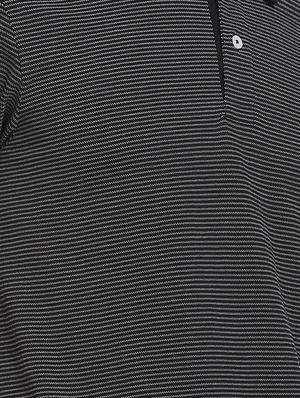 black striped polo t-shirt - 17570194 - Standard Image - 4