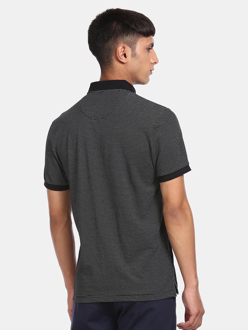 black striped polo t-shirt - 17570194 - Zoom Image - 2