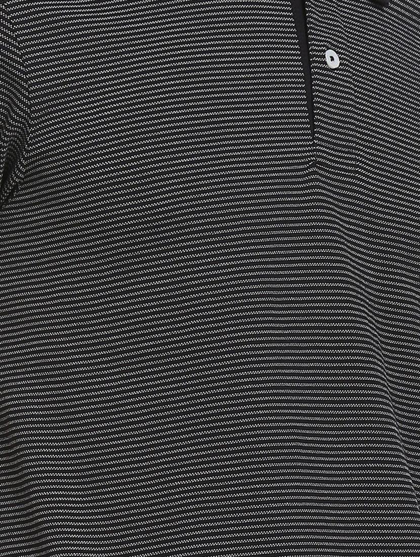 black striped polo t-shirt - 17570194 - Zoom Image - 4
