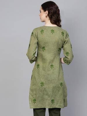 chikankari straight kurta - 17570253 - Standard Image - 3