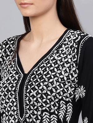 chikankari straight kurta - 17570263 - Standard Image - 5