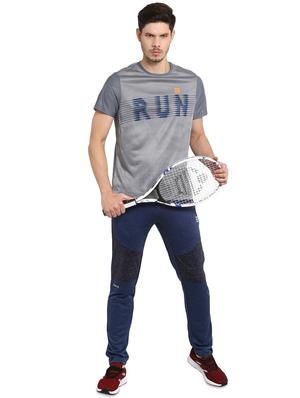 blue color block full length track pant - 17570394 - Standard Image - 4