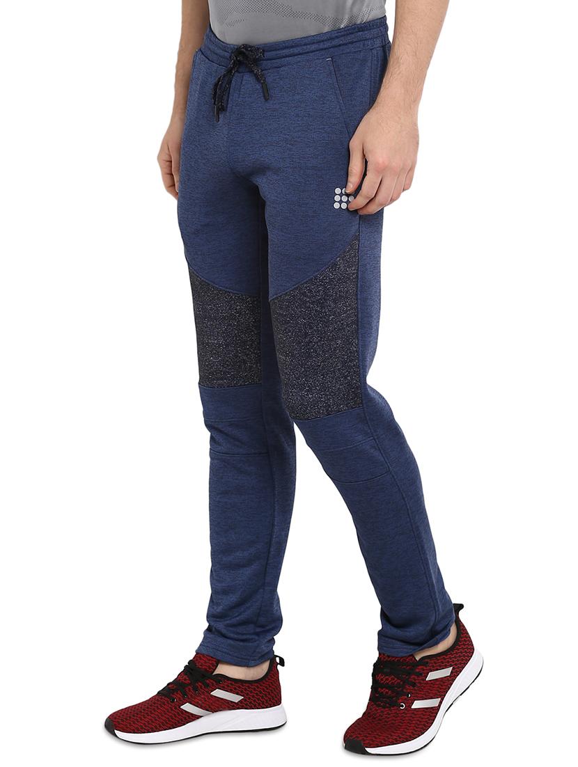 blue color block full length track pant - 17570394 - Zoom Image - 2