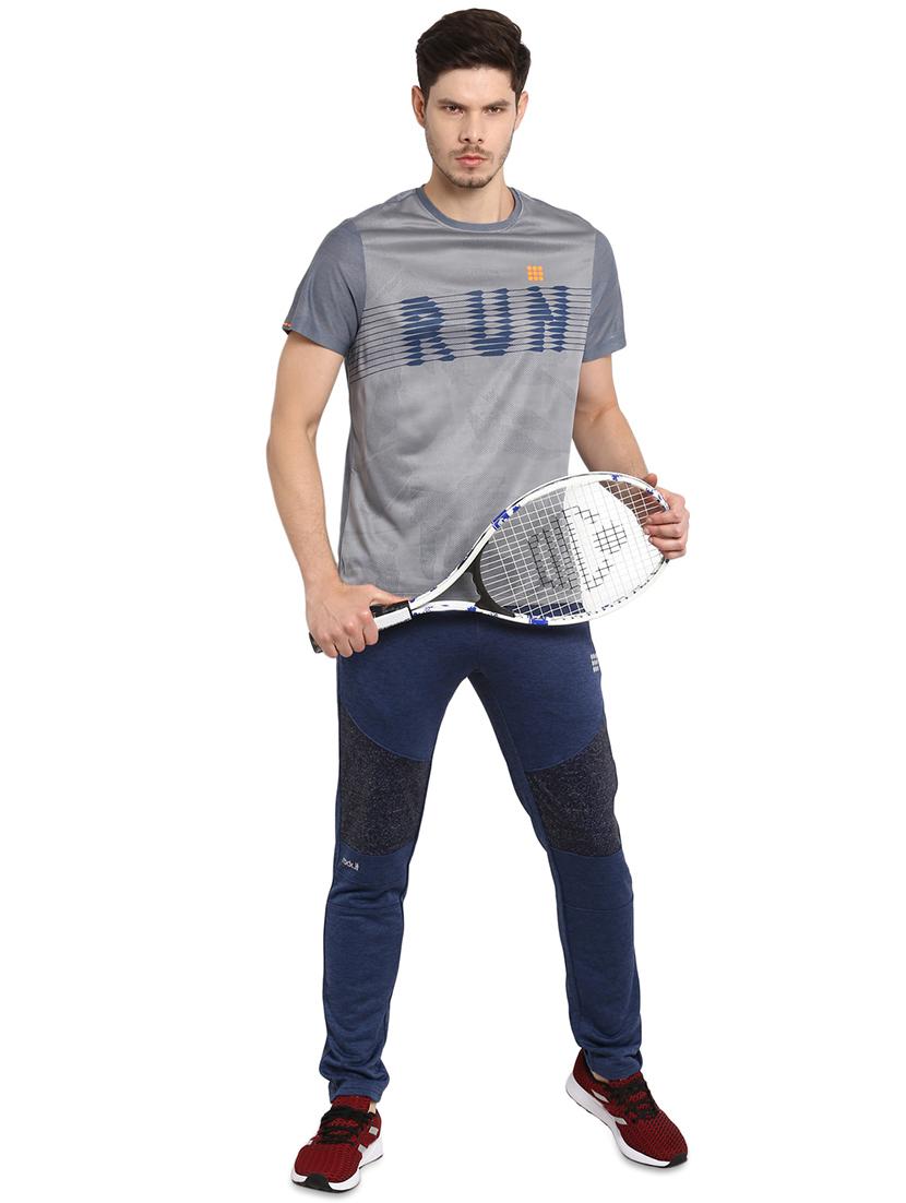 blue color block full length track pant - 17570394 - Zoom Image - 4