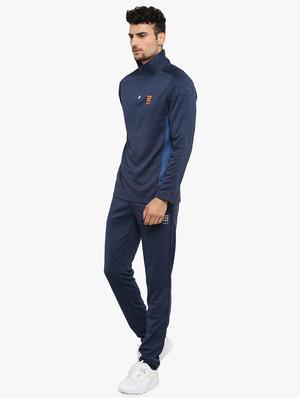 blue color block cut & sew sweatshirt - 17570592 - Standard Image - 2
