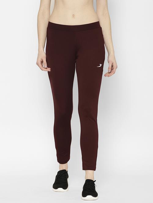 mid rise solid track pant - 17570672 - Standard Image - 1