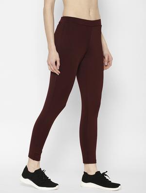 mid rise solid track pant - 17570672 - Standard Image - 2