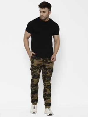 olive green camouflage cargo trouser - 17570681 - Standard Image - 4