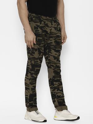 olive green camouflage cargo trouser - 17570682 - Standard Image - 2