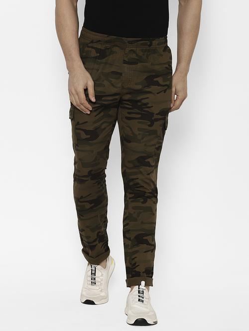 olive green camouflage cargo trouser - 17570683 - Standard Image - 1