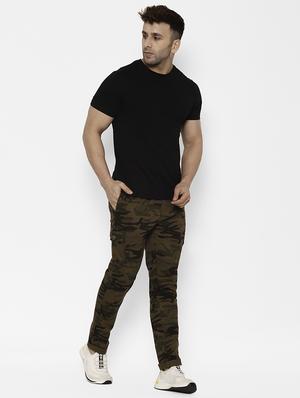 olive green camouflage cargo trouser - 17570683 - Standard Image - 4