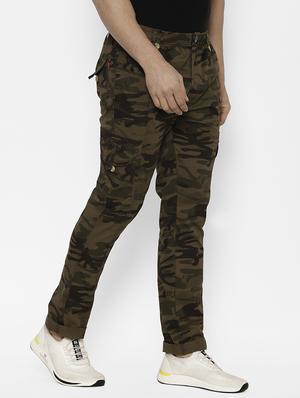 olive green camouflage cargo trouser - 17570687 - Standard Image - 2