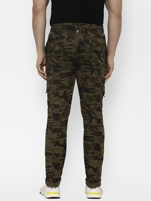 olive green camouflage cargo trouser - 17570687 - Standard Image - 3