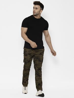 olive green camouflage cargo trouser - 17570687 - Standard Image - 4