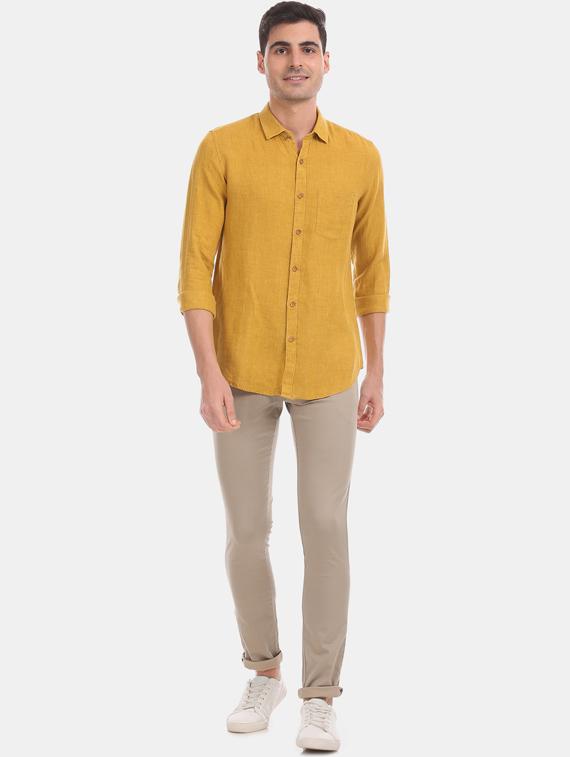 beige solid chinos - 17570823 - Zoom Image - 4