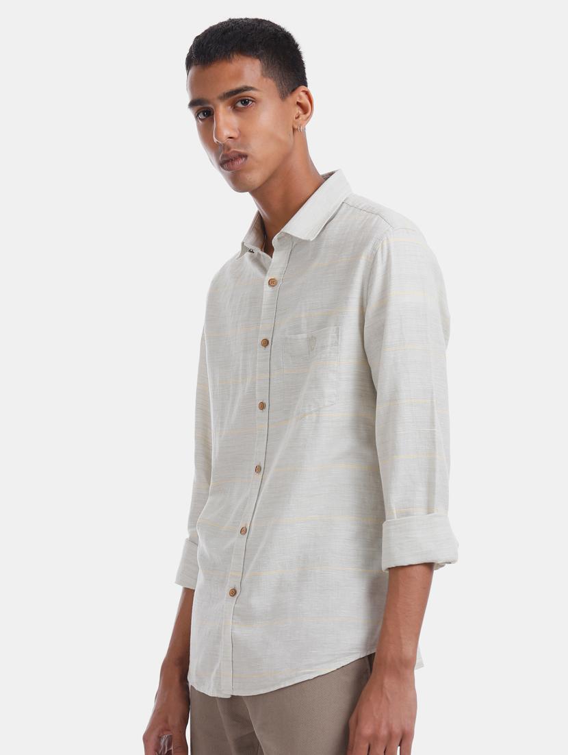 grey striped casual shirt - 17570924 - Zoom Image - 2