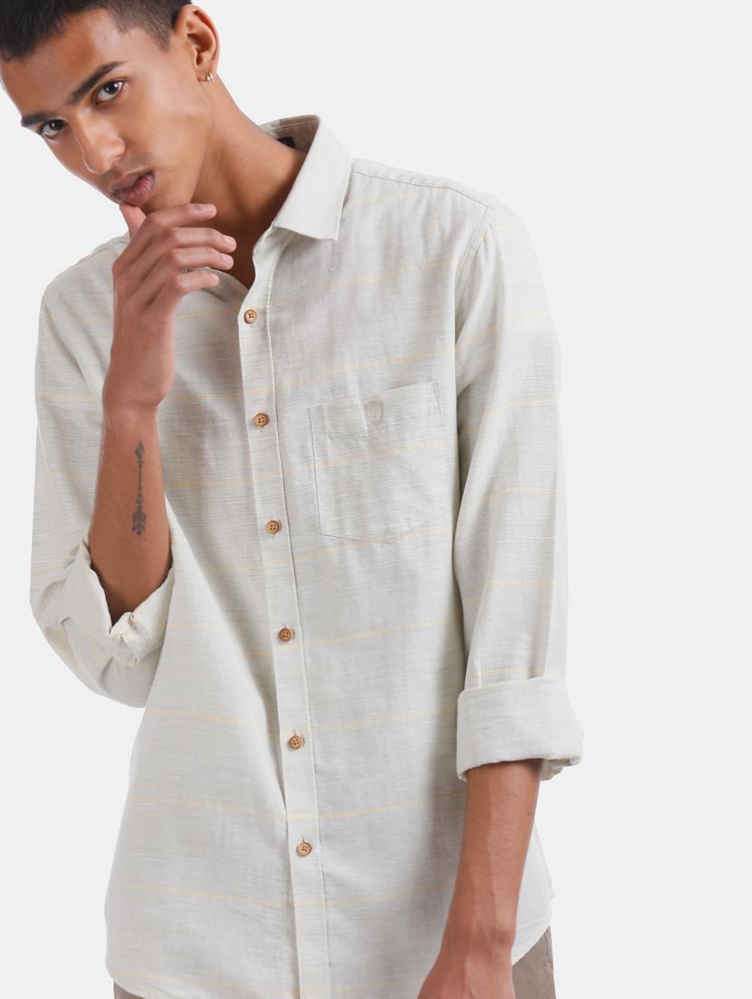 grey striped casual shirt - 17570924 - Zoom Image - 4