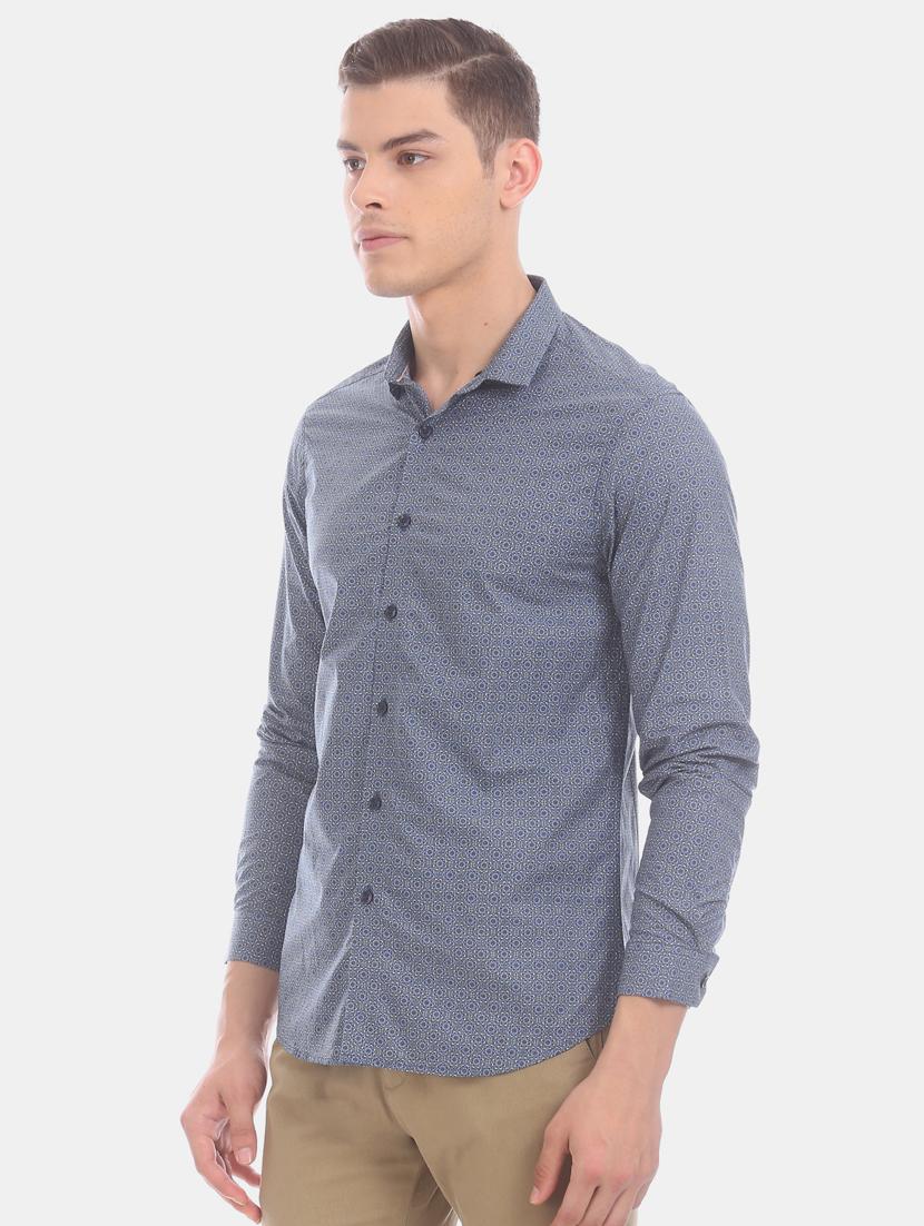 blue printed casual shirt - 17570968 - Zoom Image - 2