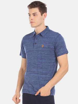 blue printed collared t-shirt - 17571035 - Standard Image - 2