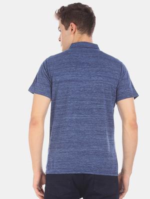 blue printed collared t-shirt - 17571035 - Standard Image - 3