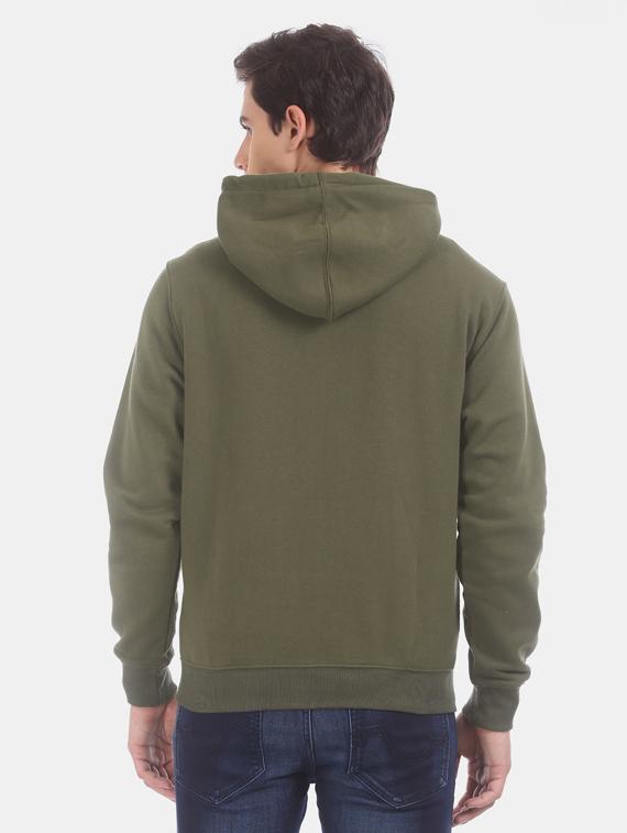 olive green printed sweatshirt - 17571060 - Zoom Image - 3