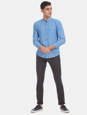 black solid chinos - 17571061 - Standard Image - 4