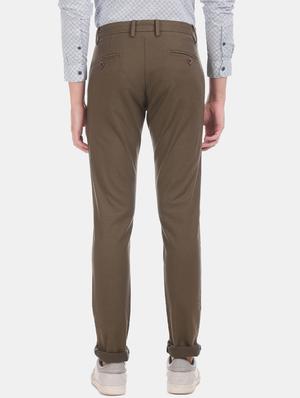 olive green solid chinos - 17571063 - Standard Image - 3