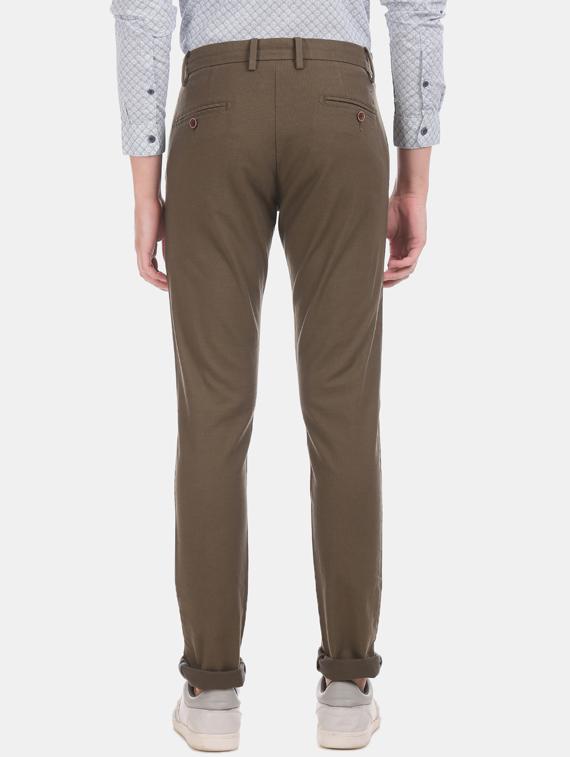 olive green solid chinos - 17571063 - Zoom Image - 3