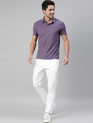 white solid chinos trouser - 17571154 - Standard Image - 4