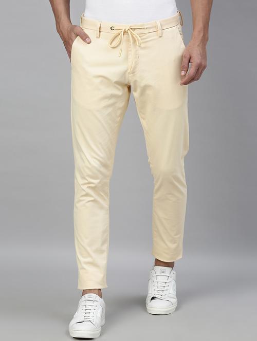 mellow yellow solid casual trouser - 17571155 - Standard Image - 1