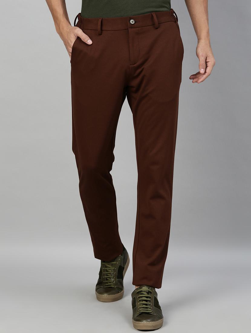 brown solid chinos - 17571163 - Zoom Image - 1