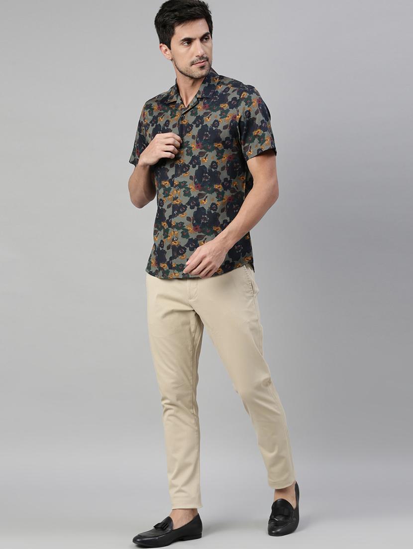 beige solid chinos - 17571166 - Zoom Image - 4