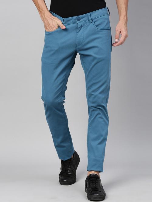 light blue solid chinos - 17571176 - Standard Image - 1