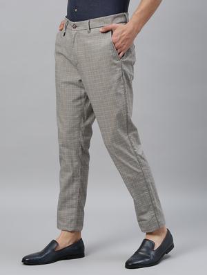 grey checkered chinos - 17571180 - Standard Image - 2