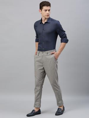 grey checkered chinos - 17571180 - Standard Image - 4