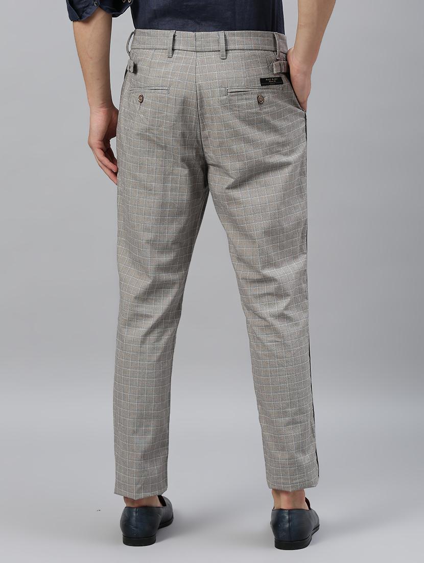 grey checkered chinos - 17571180 - Zoom Image - 3
