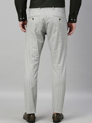 grey striped chinos - 17571202 - Standard Image - 3