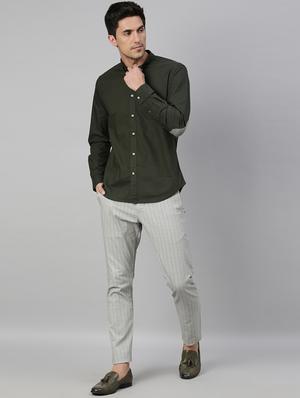 grey striped chinos - 17571202 - Standard Image - 4