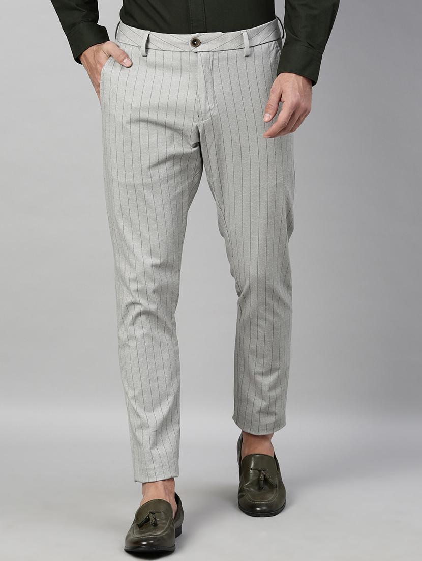 grey striped chinos - 17571202 - Zoom Image - 1