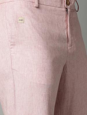 pink solid chinos casual trouser - 17571204 - Standard Image - 5
