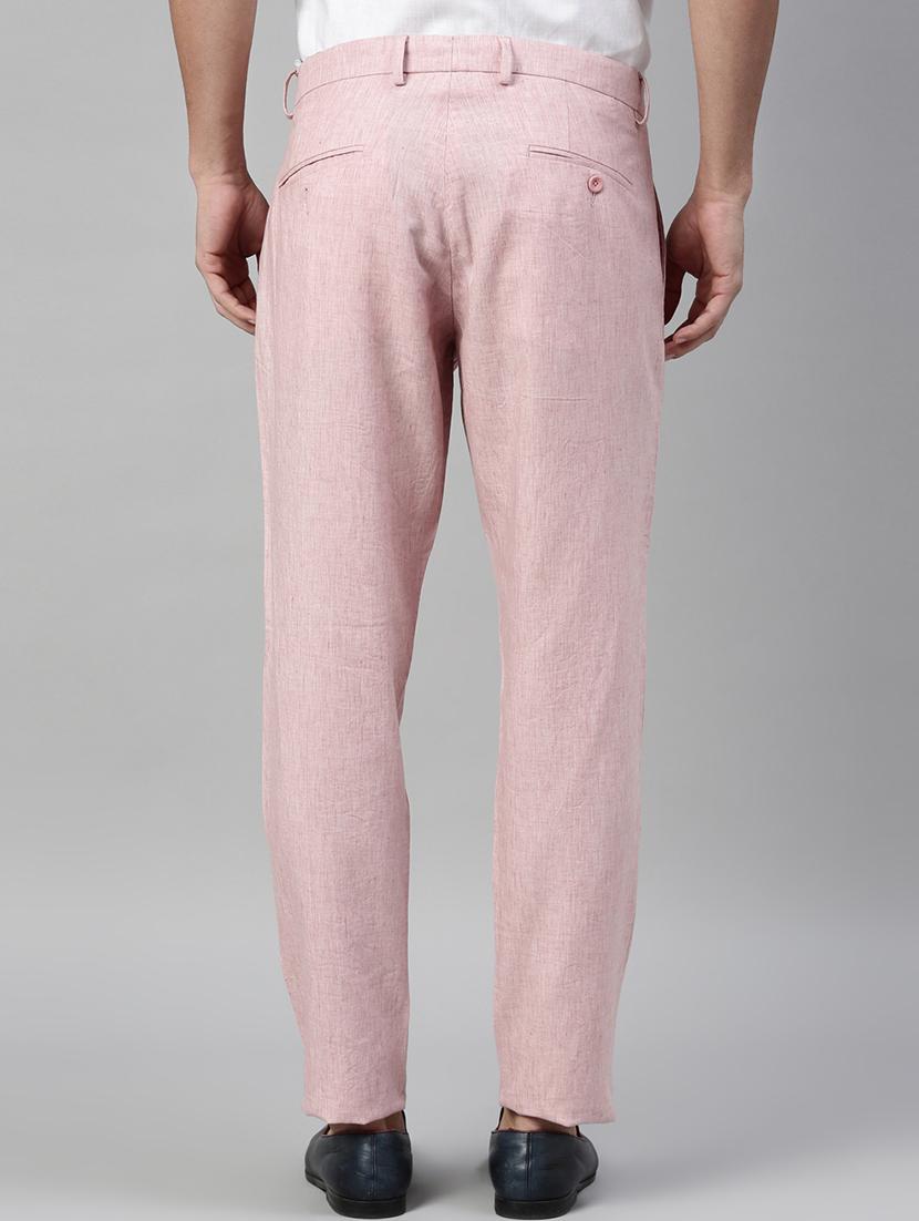 pink solid chinos casual trouser - 17571204 - Zoom Image - 3