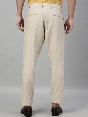 off white solid chinos - 17571206 - Standard Image - 3