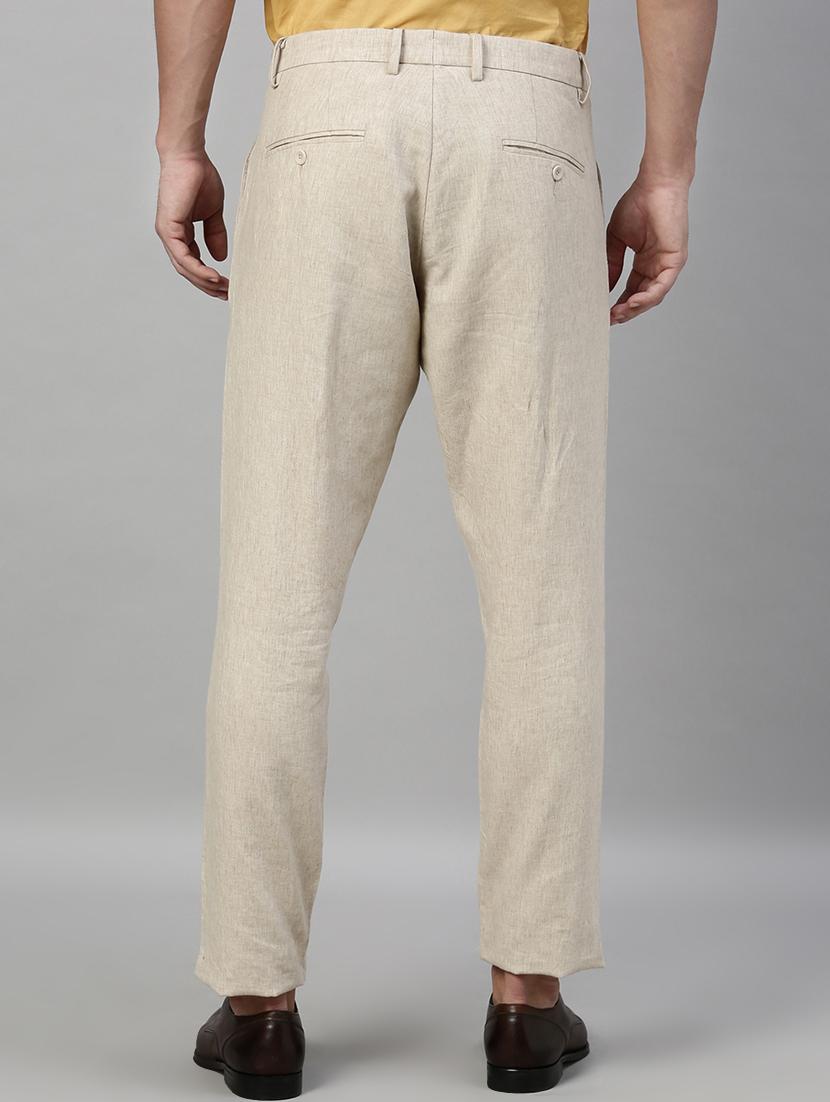 off white solid chinos - 17571206 - Zoom Image - 3