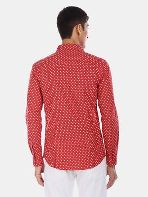 red printed casual shirt - 17571304 - Standard Image - 3